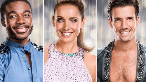Finalists on Strictly, L- R: Ore Oduba, the winner, with Louise Redknapp and Danny Mac.