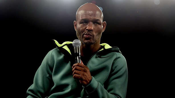 Bernard Hopkins addresses the media afterwards