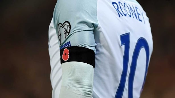 England stars banned from having poppy on their kit