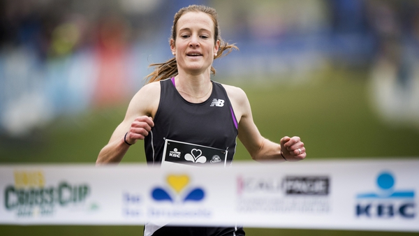 Fionnuala McCormack crosses the finish line first in Brussels