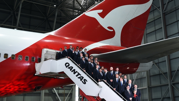 The Australian rugby team are regular travellers on Qantas