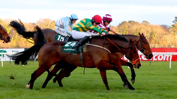 Noble Endeavor just leads after clearing the last under Davy Russell