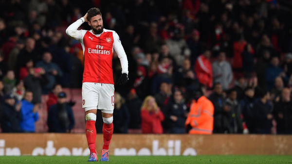 Giroud celebrated his first Premier League start with the winner against West Brom