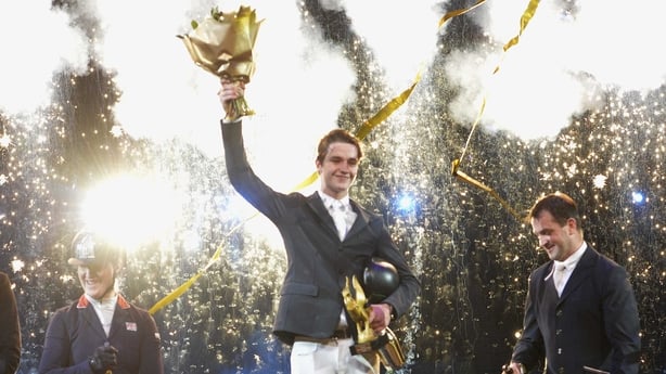 Christopher Megahey on the winner's podium