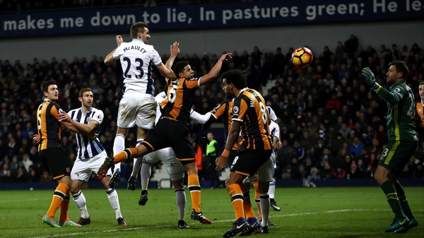 Gareth McAuley climbs highest for Hull's second