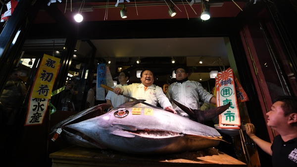 Kiyoshi Kimura, president of Kiyomura, has forked out more than $600,000 for a Pacific bluefin tuna