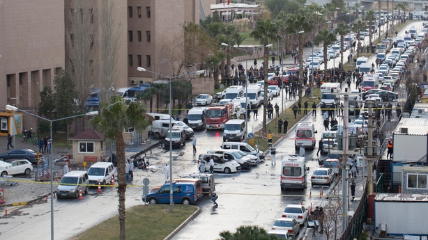 Blast aftermath in Izmir