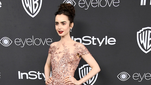 Get the Look: Lily Collins' Golden Globes Gown