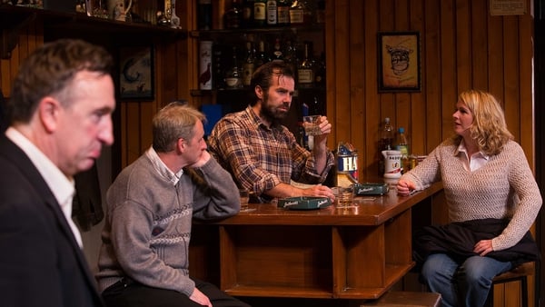 Patrick Ryan (third from left, with co-stars Gary Lydon, Frankie McCaffery and Janet Moran) stars in Conor McPherson's The Weir