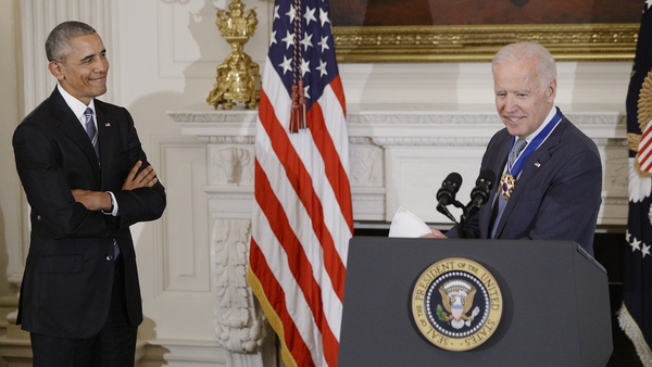 Barack Obama surprised Vice President Joe Biden by honouring him with the Presidential Medal of Freedom on Thursday