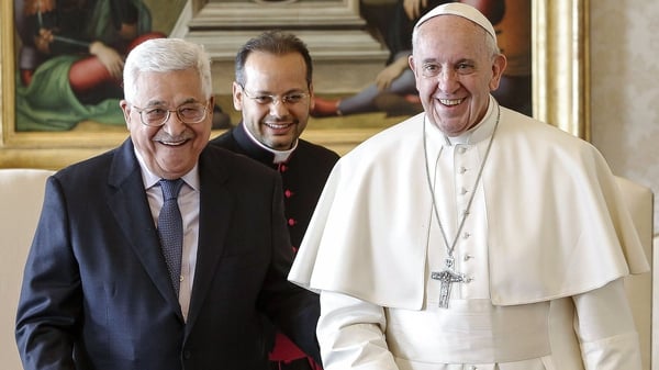 Palestinian President Mahmoud Abbas and Pope Francis discussed the Middle East situation