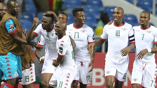 Burkina Faso's players celebrate