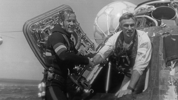 Eugene Cernan returns to Earth