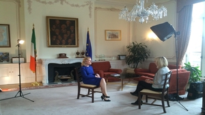 RTÉ's Washington Correspondent Caitríona Perry meets some of the Irish in the White House.