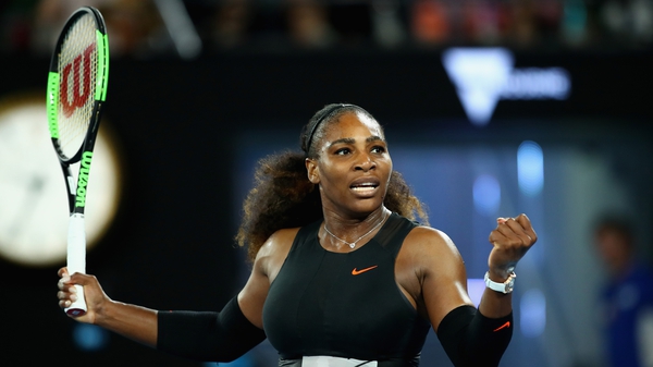 Serena Williams won in straight sets