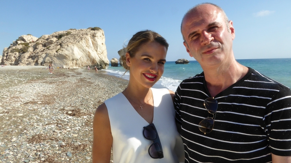 Vogue Williams and Joe Lindsay strike a pose in Cyprus