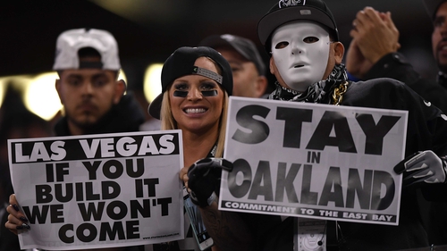 Oakland/Los Angeles/Las Vegas Raiders Franchise Relocation History