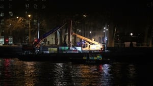 The riverfront remained closed until around 3am this morning as the device was removed