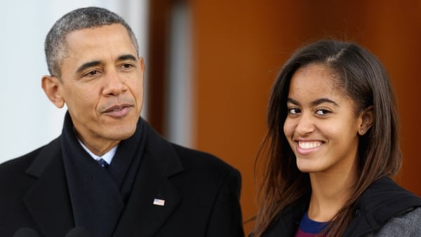 Barack Obama with his eldest daughter Malia