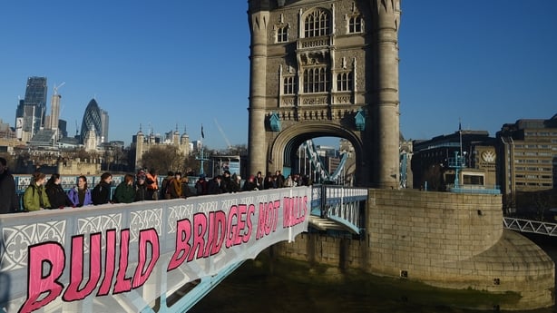 Tower Bridge Trump protest