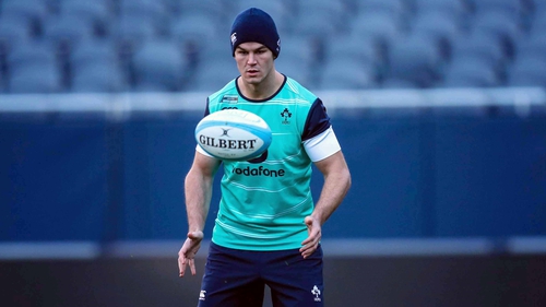 Johnny Sexton took part in a full training session at Carton House