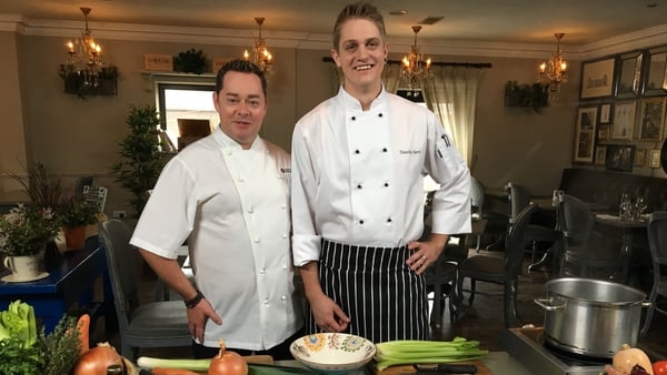 Neven Maguire with Tim Harris, Head Chef at No. 1 Pery Square in Limerick