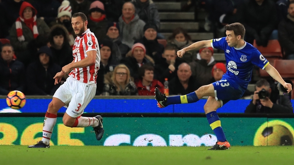 Seamus Coleman's shot was deflected into the Stoke net by Ryan Shawcross