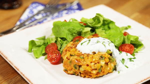 Meat-Free Week! Curried Chickpea & Sweet Potato Burger