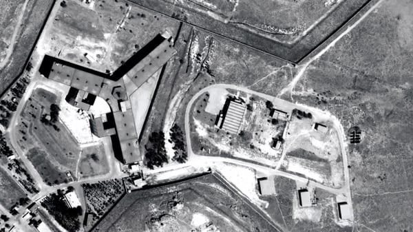 A handout photo from Amnesty International/Forensic Architecture shows Saydnaya prison