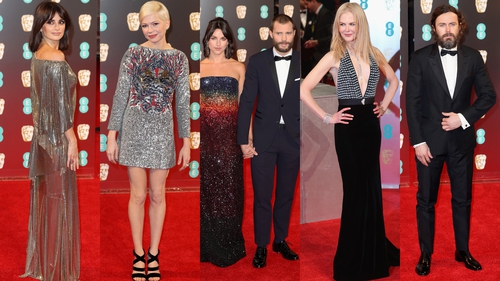 Stars turn out for the BAFTAs red carpet