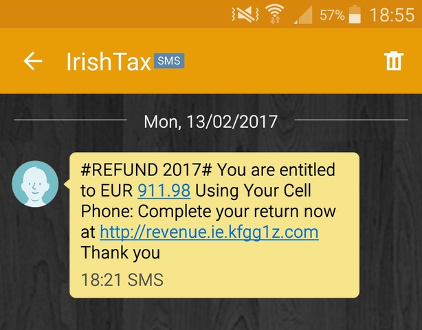 Beware of scam messages such as this one