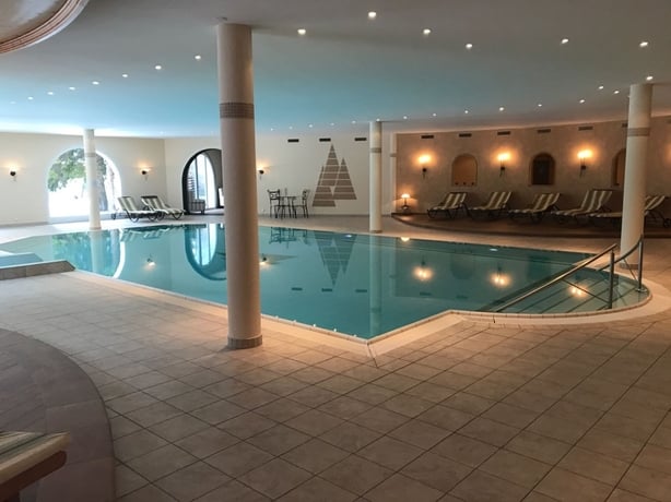 The swimming pool at the Waldhotel Doldenhorn