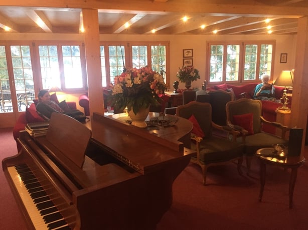 The lounge at the Waldhotel Doldenhorn