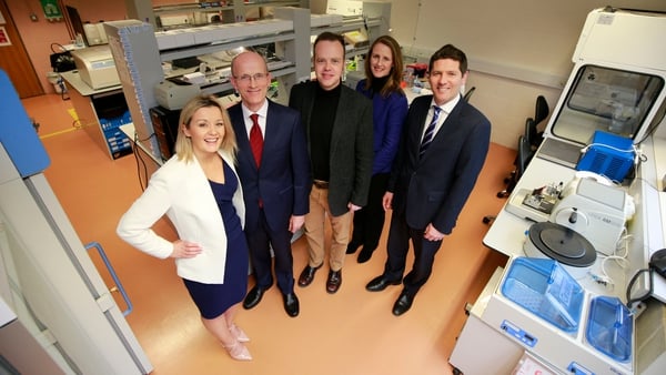 Dawn Walsh from Kernel Capital; Des O'Leary, OncoMark CEO; Professor William Gallagher, co-founder of OncoMark; Deirdre Glenn from Enterprise Ireland and Kevin Healy from Bank of Ireland