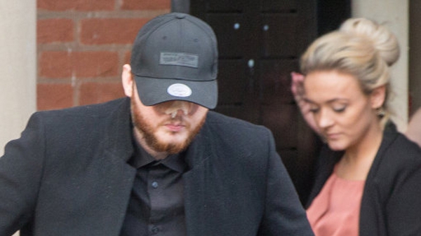 James Arthur leaving court today after giving evidence about the assault