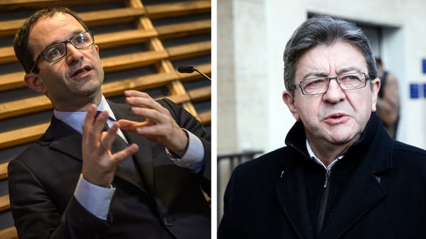 Benoit Hamon and Jean-Luc Melenchon have very different views on Europe