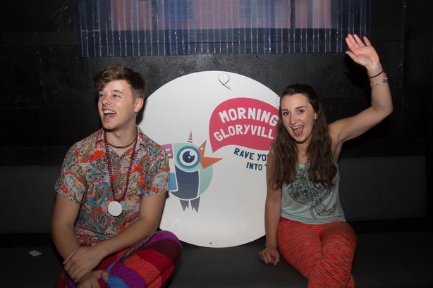 Organiser William O'Meara & one of the Morning Gloryville team