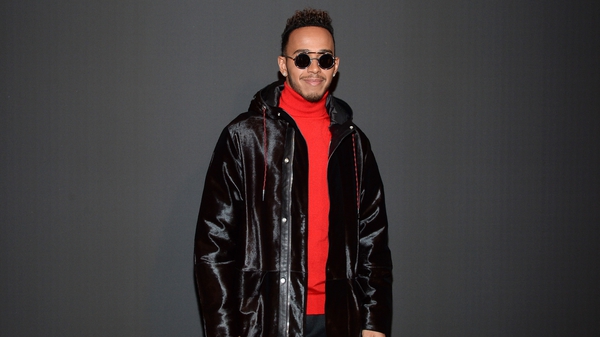Lewis Hamilton at Paris fashion week in January