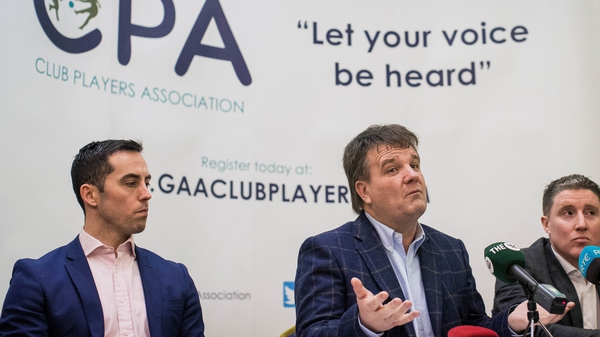 Aaron Kernan, Declan Brennan and Michael Briody at the launch of the CPA in January 2017