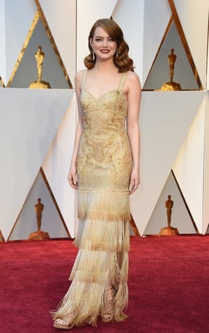 Emma Stone's Oscars Pantsuit Completely Stood Out on the Red Carpet