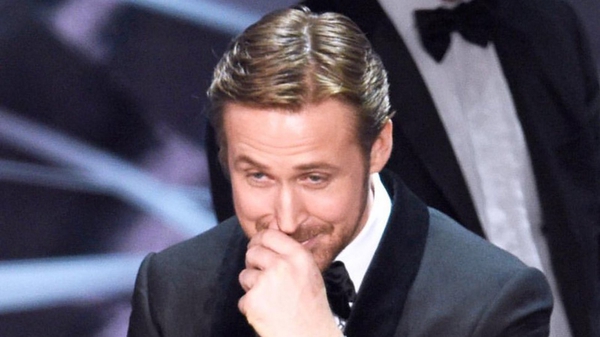 Ryan Gosling La La Laughs after Best Picture Blunder