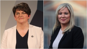 Arlene Foster and Michelle O'Neill blamed each other for the collapse of powersharing