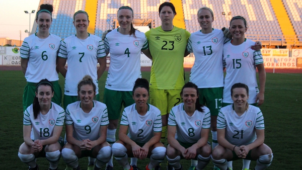The Ireland Women's team that drew 0-0 with Hungary