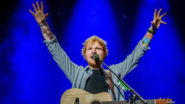Ed Sheeran has raced to the top of the Irish charts