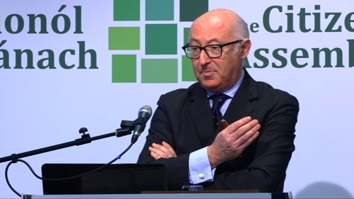 Brian Murray presenting at the Citizens' Assembly in 2017