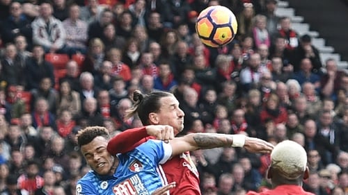 Tyrone Mings was elbowed by Zlatan Ibrahimovic in a series of clashes between the pair
