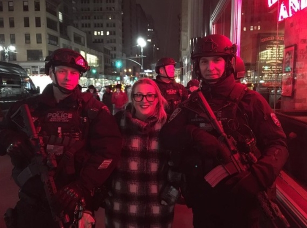 Armed police in New York City