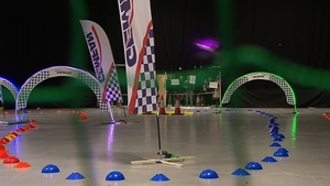 First Person View racing involves racing small 1kg drones around a large indoor or outdoor track at high speed