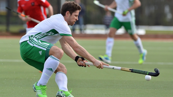 Ireland's Ronan Gormley controls the ball against Austria