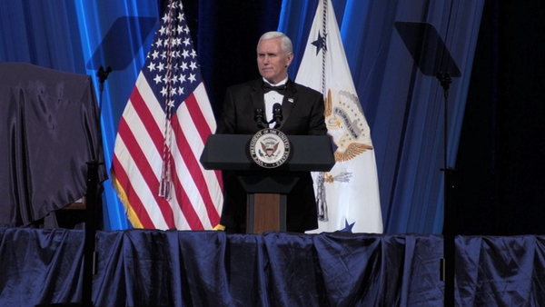Mike Pence told a gala dinner in Washington that Ireland and the US would always be entwined